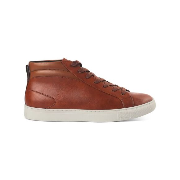 ALFANI Mens Brown Pull Tab Jensen Round Toe Platform Sneakers Shoes 8.5 M - Picture 2 of 2